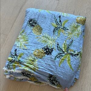 2/$30 Pineapple Print Rayon Fabric purple blue